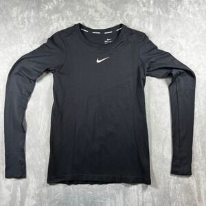 Women's Nike Dri-Fit Reflective Running Track Training Top XL Slim Fit Black